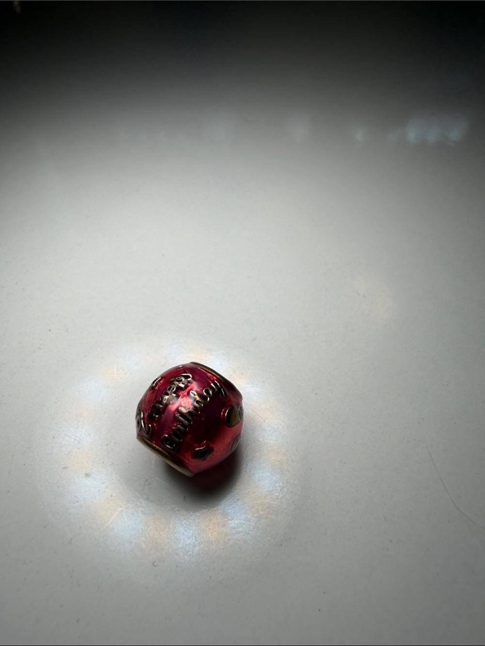 Pandora Deep Pink Enamel Charm Bead
